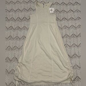 NWT Anthropologie Cream Midi Dress Boho Beach Style Size Small 100% Cotton